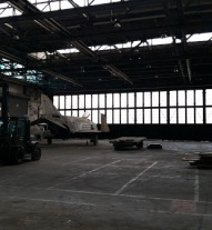 The hangar bay after restoration's departure